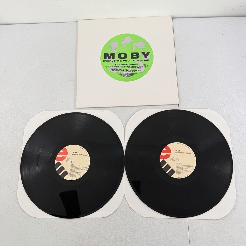 Moby Everytime You Touch Me 2-Vinyl Record Single Elektra Records 1995 PROMO NM
